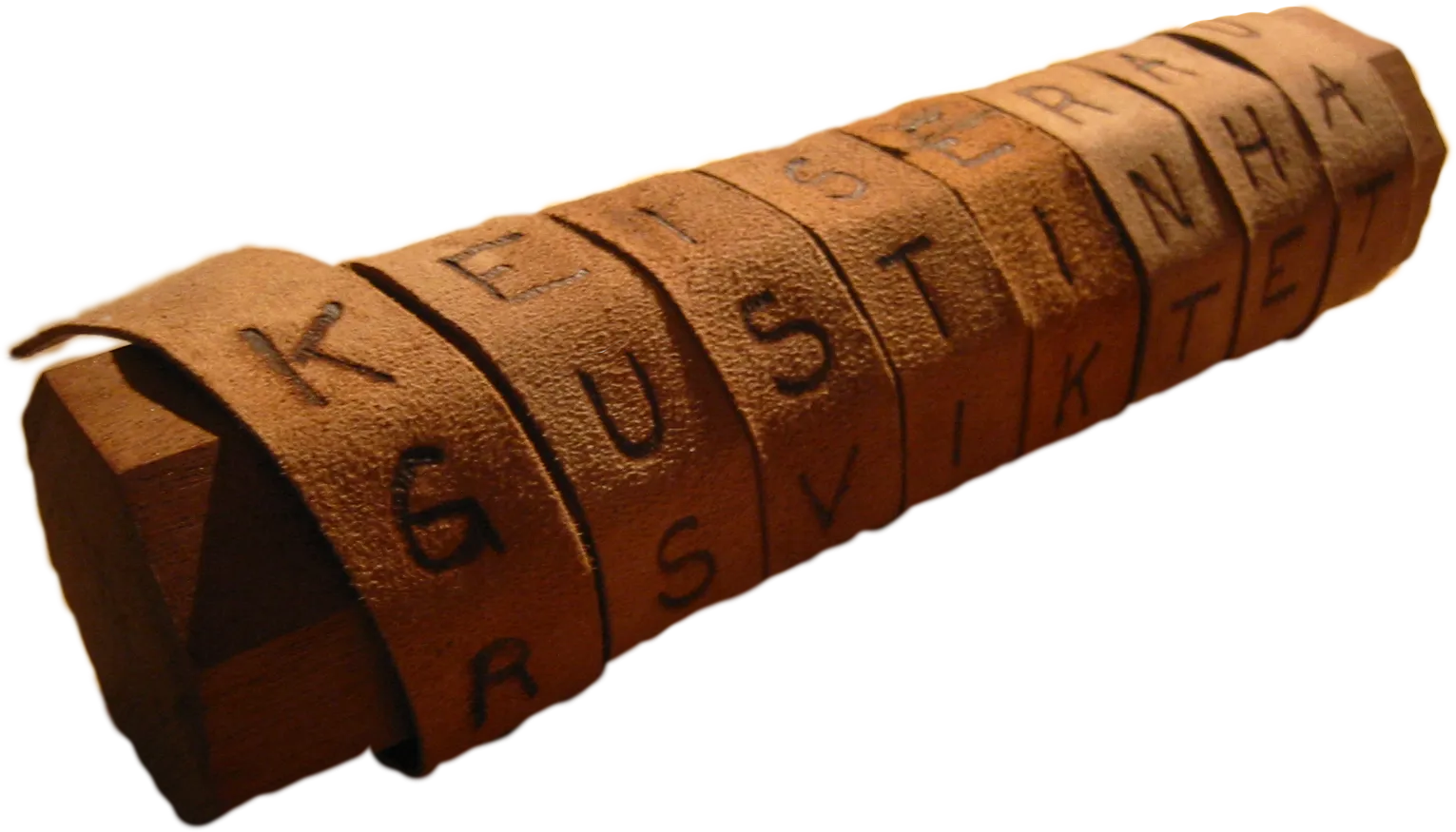 Scytale, ancient Greek transposition cipher used by Spartans